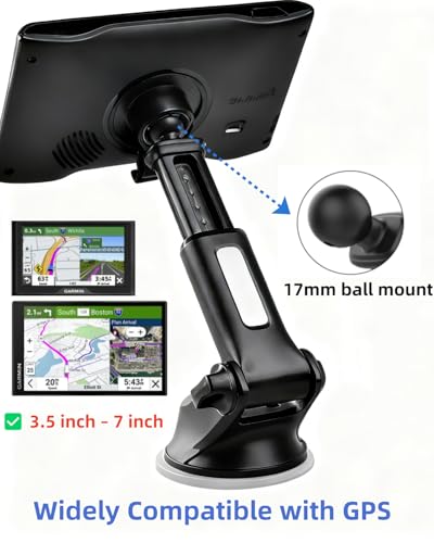 1Zero Replacement CarPlay Suction Mount with Extension Arm for 7-11 Inch