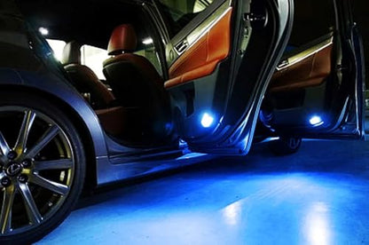 iJDMTOY Ultra Blue 18-SMD Full LED Under Side Door Courtesy Lights Compatible with Toyota 2022-up Tundra, 2023-up Sequoia, Compatible with Lexus 2024-up GX550, Replace OEM Single LED Lamp - style: Blue