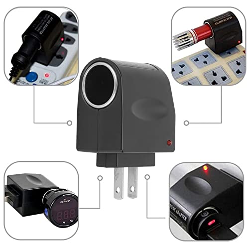 12V 1.5A DC Converter, AC 110V 240V to DC 12V Car Cigarette Lighter Socket Power Adapter, 18W Power Supply Converter Transformer Wall Plug Adapter for Small Car Electronics(U.S. Plug)