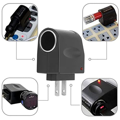 12V 1.5A DC Converter, AC 110V 240V to DC 12V Car Cigarette Lighter Socket Power Adapter, 18W Power Supply Converter Transformer Wall Plug Adapter for Small Car Electronics(U.S. Plug)