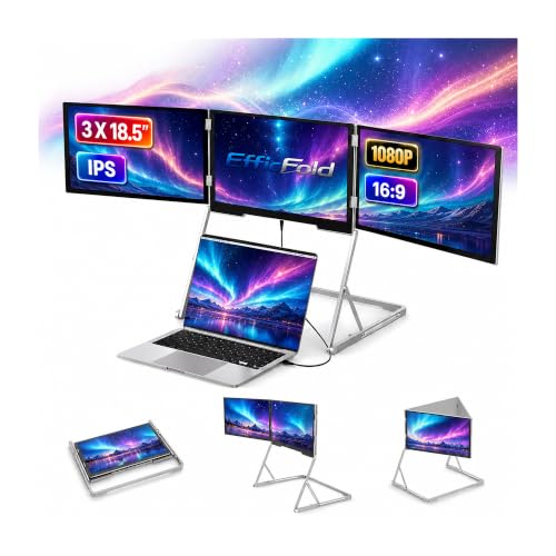 TriCreate Pro FHD 18.5" Premium Triple Portable Monitor Extender - size: T18