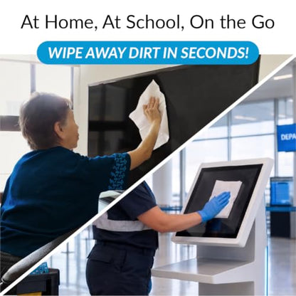 iCloth XL Screen Cleaning Wipes, Lint-Free and Streak-Free, Fast-Drying, Removes Dust, Fingerprints, and Smudges (24 XL Wipes) - size: 1 Count (Pack of 24)