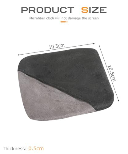 SCUARI Car Screen Cleaner,Touch Screen Cleaner for Car,Car Accessories Car Screen Wipes,Foldable Car Screen Cleaner Cloth,Square Microfiber Screen Cleaning Pad,Fits Car Dashboard LCD Display (Black) - color: Black