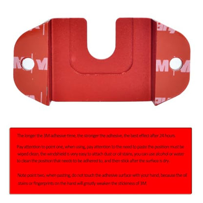 HYS Universal Ham CB Radio and Mic Hanger Holder Mounting Kit with Screws - color: Red, size: 1 Piece