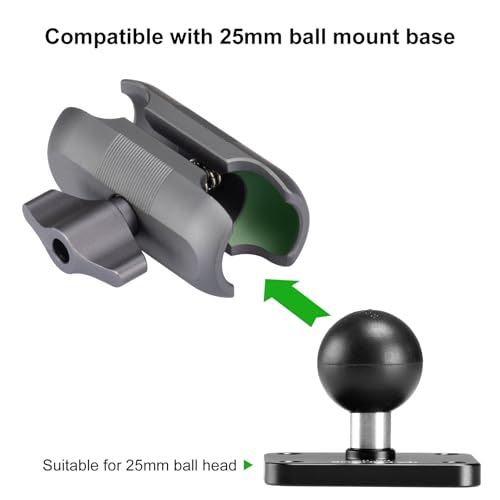 FANAUE Aluminum 1" Ball Mount/AMPS Plate for B-Size Arm & Phone Holder