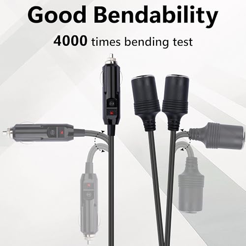 12V 더블 시가 라이터 어댑터 2개, 자동차 담배 라이터 스플리터 - color: 2개.