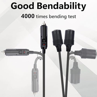 12V 더블 시가 라이터 어댑터 2개, 자동차 담배 라이터 스플리터 - color: 2개.