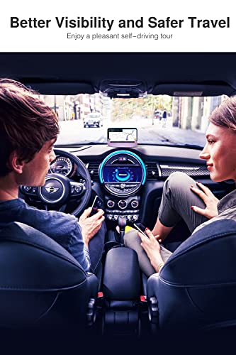 Loncaster Car Phone Holder, Black & Purple Car Phone Mount Silicone Car Pad Mat for Various Dashboards, Slip Free Phone Stand Compatible with iPhone, Samsung, Android, GPS Devices and More