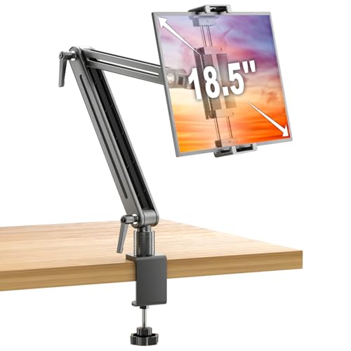 Portable Monitor Arm Mount Holder Screen Stand 18.5" 360° Rotating Base - size: up to 18.5"