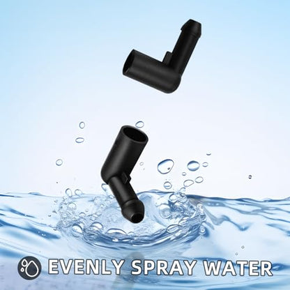 2PC Windshield Washer Hose Connector, Car Windscreen Wiper Water Hose Connector, 90 Degree Bend, Right Angle Pipe Connector, for VAUXHALL/OPEL (Pack of 2) - size: 0.75 inches x 1.02 inches (Pack of 2)