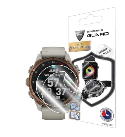 IPG for Garmin Descent Mk3 - Mk3i (Case Dimention:43mm) Hydrogel Screen Protector (2 Units) Invisible HD Clear Film Anti Scratch Guard-Smooth/Self-Healing/Bubble for Mk3i-43mm