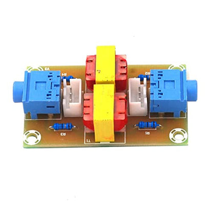 HiLetgo 2pcs XH-M372 Stereo Audio Isolator Vehicle Common Ground Interference Elimination Current Noise Isolation Transformer Coupler with 3.5mm Audio Socket