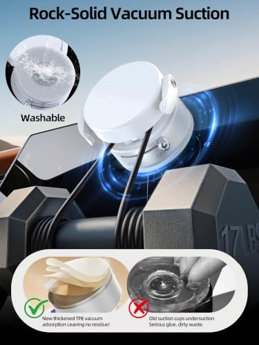 Magnetic Car Phone Holder for MagSafe, Suction Cup Phone Mount, White - color: White