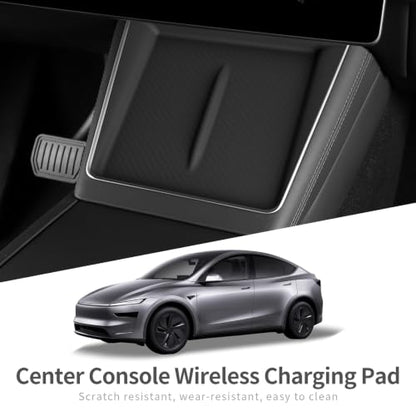 Wireless Charging Mat for Tesla Model Y Juniper 2025 2026 Twill Style - size: for 2025 2026 Tesla Model Y Juniper