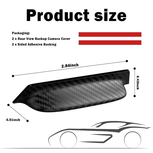 2PCS Backup Camera Rain Shield,Carbon Fiber Backup Camera for Car Anti-Rain Cover for Clear Rear View,Universal Reverse Cameras for Car Rain Cover Fits Cars/SUVs/Trucks (Black/2PCS) - color: Black/2PCS