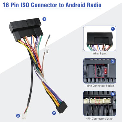 42Pin Radio Wiring Harness Adapter to 16Pin Plug for Hyundai Kia - style: 16P-42P for Hyundai/Kia 11-16
