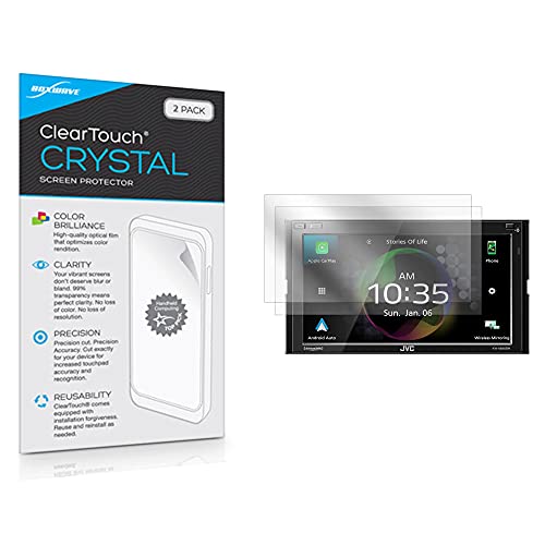 BoxWave Screen Protector Compatible with JVC KW-M865BW - ClearTouch Crystal (2-Pack), HD Film Skin - Shields from Scratches for JVC KW-M865BW - size: Crystal Clear (2-Pack)