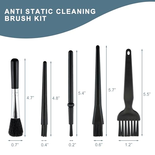 5 PCS Mini Keyboard Brushes, Anti-Static Brush for Small Spaces
