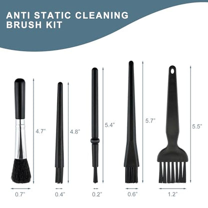 5 PCS Mini Keyboard Brushes, Anti-Static Brush for Small Spaces
