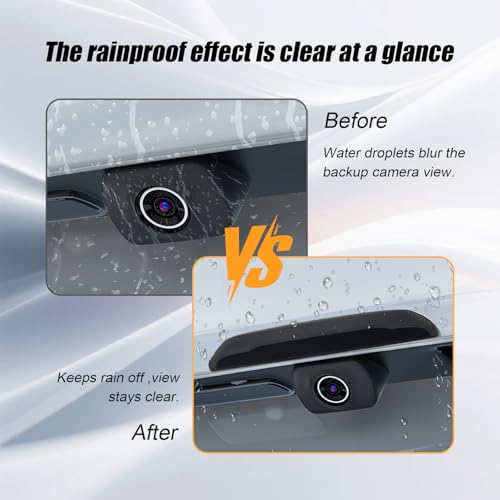Universal Car Backup Camera Rain Shield, Reversing Camera Anti-Rain Cover for Car, Non-Destructive Adhesion, Silicone Protection Cover Compatible with Most Vehicle (Black) - color: Black #1
