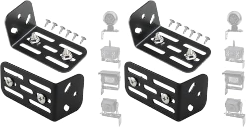 Universal Vehicle Iron Metal Bracket, GreenYi Adjustable L Shape Right Angel Multi-Function Camera Stand Mount, Only Installation Holder for Truck Camera (2PCS) (Pack of 2) - size: Medium (Pack of 2)