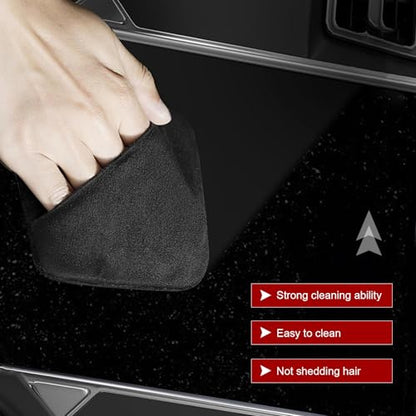 Car Screen Cleaner, Square Microfiber Screen Cleaning Cloth, Foldable Auto Screen Cleaning Pad, Touch Screen Cleaner Cloth for Vehicle Dashboard LCD Display, Car Interior Cleaning Wipes