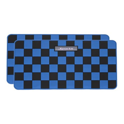 2 Pcs Car Dashboard Anti-Slip Mat, 10.2" x 5.9" Phone Grip Pad Non-Slip PVC Mat Anti-Skid Holder for Phone Keys Sunglasses Electronic Devices, Black-Blue - color: Black-Blue