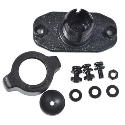 HYS Mounting Holder Mount Base with Screw Replacement Clamp 17mm(0.67inch) Rotate Ball Hole Clip Base, Mount to CB/Ham Radio & Scanners Mounting Brackets, Grid Brackets - size: 0.67" Ball Hole (L-2.40 inches)
