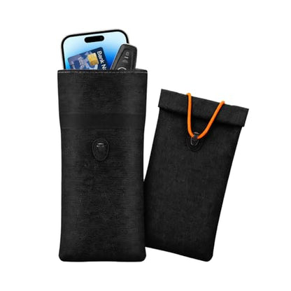 2PCS Faraday Bags for Car Key, Anti-Tracking Vehicle Faraday Key Fob Protector Cage for Privacy Protection, RFID Anti-Theft Automotive Signal Blocking Pouch, Universal Fit (Black) - color: Black