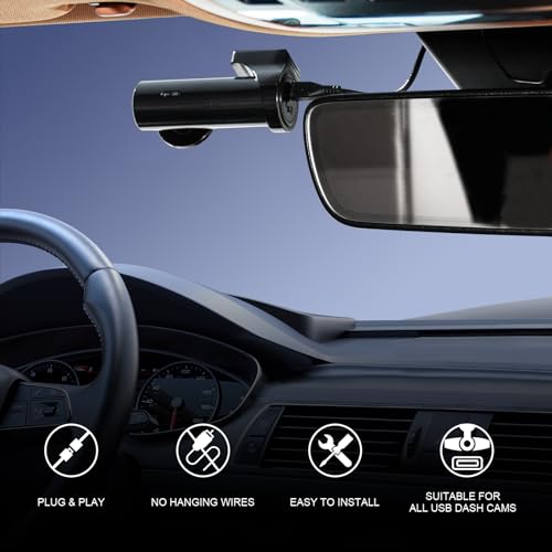 Dashcam Power Adapter 7 Pin Custom for Chevy, Ford, Honda, Lexus, Mitsubishi, Nissan, Toyota and more, Hide The Wires,GPS Radar Mirror Camera Dash Cam Adapter Cable, Connects to Rearview Mirror