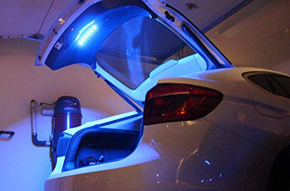 iJDMTOY 12-Inch 18-SMD from Blue to White Color Changing LED Strip Light Compatible with Car Trunk Cargo Area or Interior Ambient Illumination - style: Blue/White