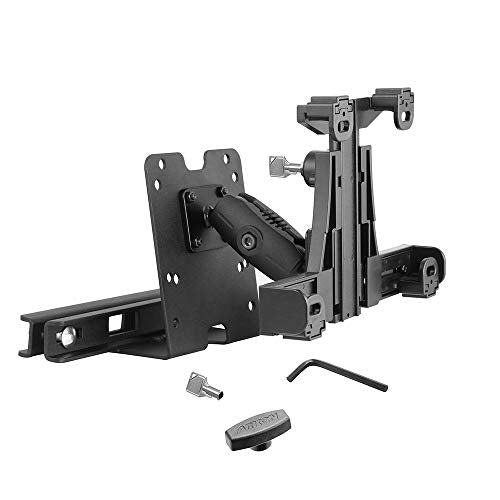ARKON Mounts LockVise Locking Car Headrest Tablet Mount | Lockable Tablet Holder | Secure | Compatible with iPad, Samsung, Google Tablets Used for Rideshare, Taxi, Uber, & More