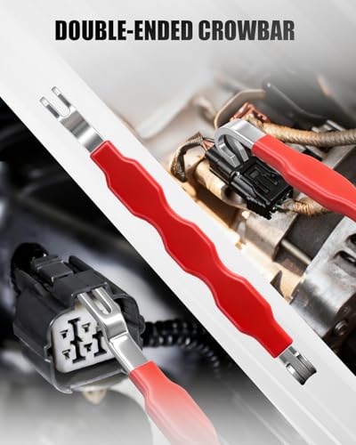 4Pcs Electrical Disconnect Pliers for Cars, Automotive Electrical Connector Removal Tool with 18Pcs Terminal Pin Removal Tool, Connector Separator and Hose Clamp Pliers in Storage Box