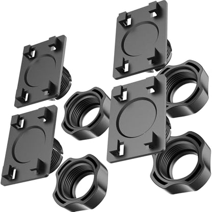 4 Pack 4-Tab Brackets Adapters Replacement Holders Parts for CarPlay Screen with 17mm Ball Socket, Fits 4-Holes Car Monitors for Dash Cam, Baby Camera Monitor, Backup Camera Monitor
