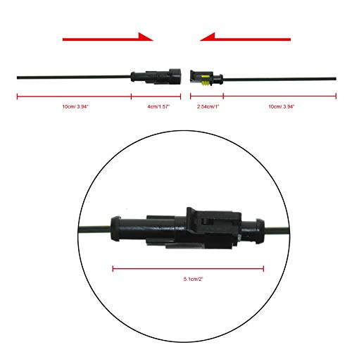 MUYI 1Pin Way 18AWG Waterproof Electrical Connector Wire Connectors-5 Kit - style: 1pin (5sets)