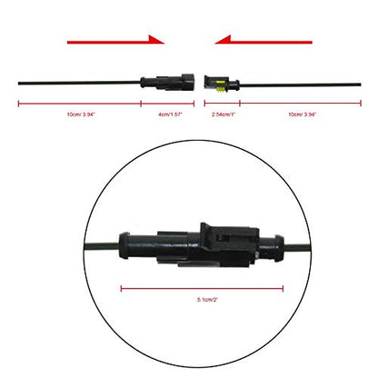 MUYI 1Pin Way 18AWG Waterproof Electrical Connector Wire Connectors-5 Kit - style: 1pin (5sets)