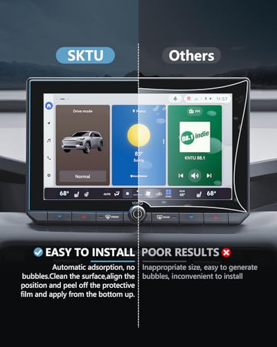 SKTU for 2026 Toyota RAV4 Screen Protector 10.5 Inch for 2026+ Toyota RAV4 (LE/SE/XLE Premium/Woodland) 10.5-Inch Infotainment Screen Toyota RAV4 2026 Accessories 2026 RAV4 Tempered Glass Screen Protective Film [9H Hardness, Ultra HD, Anti-Glare&Scratch]
