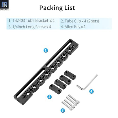 INNOREL TB2403 Car Headrest Mount Camera Monitor Bracket 1/4" Screw Shooting Extension Bracket for Installing Camera Cage, Car Headrest ARRI Camera Accessories Inside Vehicle