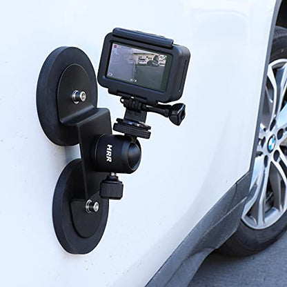 PellKing Magnet Camera Mount for GoPro 13/Insta360 X6/X5/X4/X3,Heavy-Duty Metal Car Magnetic Camera Mount with 360 Degree Rotation Ball Head for Car,Compatible with GoPro Hero 13 12 11 Black 8/7/6/5