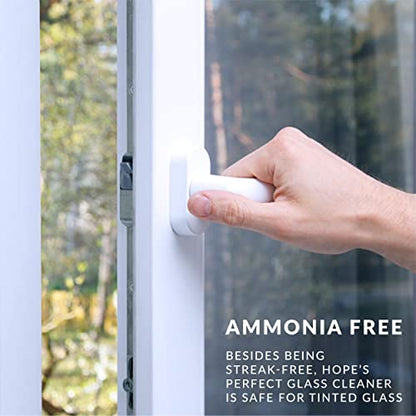 HOPE'S Perfect Glass Cleaner Spray, Streak-Free, Ammonia-Free Window, Mirror, Screen, Tinted Glass, and Shower Door Cleaner, Indoor and Outdoor Glass Surfaces, 32 Fl Oz, Pack of 12 - style: 32 Fl Oz (Pack of 12)