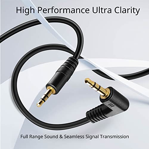 TNP 3.5mm Right Angle Audio Cable, 10 Feet Male-to-Male Aux Headphone Cord - size: 10 Feet