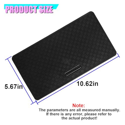 Car Dashboard Anti-Slip Pad, 10.6" × 5.7" Universal Sticky Gripping Mat, Multifunctional Automotive Interior Cell Phone Holder for Sunglasses, Keys, Coins, GPS, Electronic Devices (Black) - color: Black