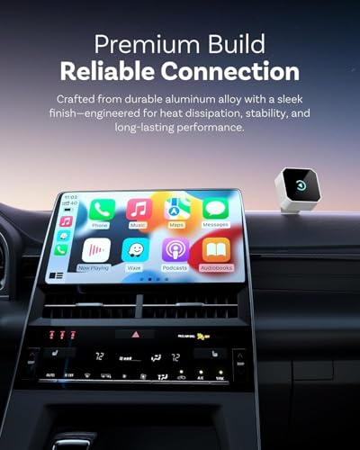 Wireless CarPlay Adapter for Apple iPhone & Android Auto, 2026 Upgraded 2-in-1 Plug and Play Converts Wired to Wireless Car Play Adapter, Fast Auto-Connect, Mini Size with iPhone iOS 10+