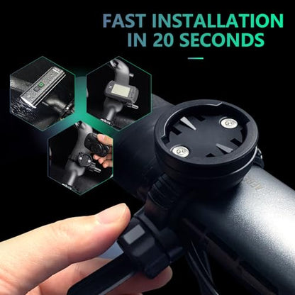Adjustable Out Front Bike Mount, Compatible with Garmin Edge, iGPSPORT, XOSS, CooSpo Magene, CYCPLUS GPS, Suitable for Round Tube/Flat Handlebars, Road Bikes/Folding Bikes, MTB - style: S6-Adjustable