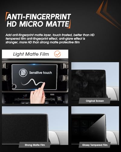 CDEFG For 2025 2026 Toyota Tundra Screen Protector - 8 Inch Matte Anti Glare Tempered Glass - 2023 2024 2025 2026 Tundra (SR, SR5) Touchscreen Accessories - color: Tundra 8 Inch Matte