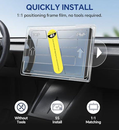 15.4'' Tesla Model Y Premium 2025 & Model 3 (2024-2026) Screen Protector【Fingerprint & Anti Scratch 】 Model Y Premium 2025/Model 3 Accessories Tempered Glass Protector with Alignment Kit