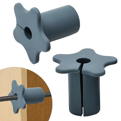 EASYEAH 2pc Grey Starlink Cable Grommets 5/8" Silicone Wire Hole Grommet - color: Grey-2 Flowers, size: 0.63 in Dia x 1.09 in H