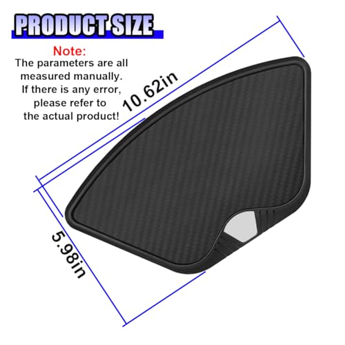 YoRise Car Dashboard Non Slip Mat, 10.62'' x 5.98'' PVC Carbon Fiber Sticky Dash Pad, Cell Phone Holder Adhesive Mat, Car Dash Gripping Pad Storage Tray for Keys, Sunglasses, GPS (CarbonFiber) - color: CarbonFiber
