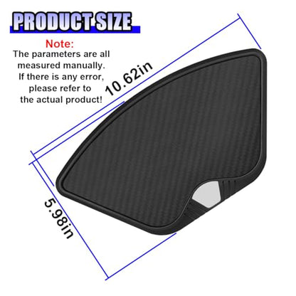YoRise Car Dashboard Non Slip Mat, 10.62'' x 5.98'' PVC Carbon Fiber Sticky Dash Pad, Cell Phone Holder Adhesive Mat, Car Dash Gripping Pad Storage Tray for Keys, Sunglasses, GPS (CarbonFiber) - color: CarbonFiber