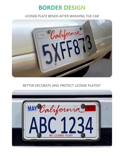BGGTMO Front License Plate Bracket Holder, Bumper Car Tag Mounting Kit